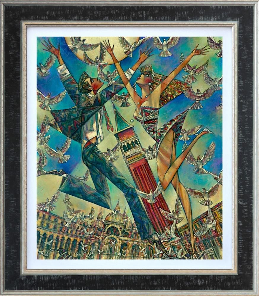 Andrei Protsouk - 'Love Birds' - Framed Limited Edition Art