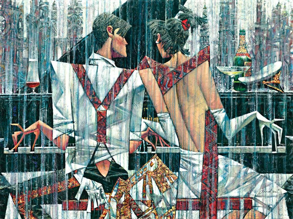 Andrei Protsouk - 'Piano Bar' - Framed Limited Edition Art