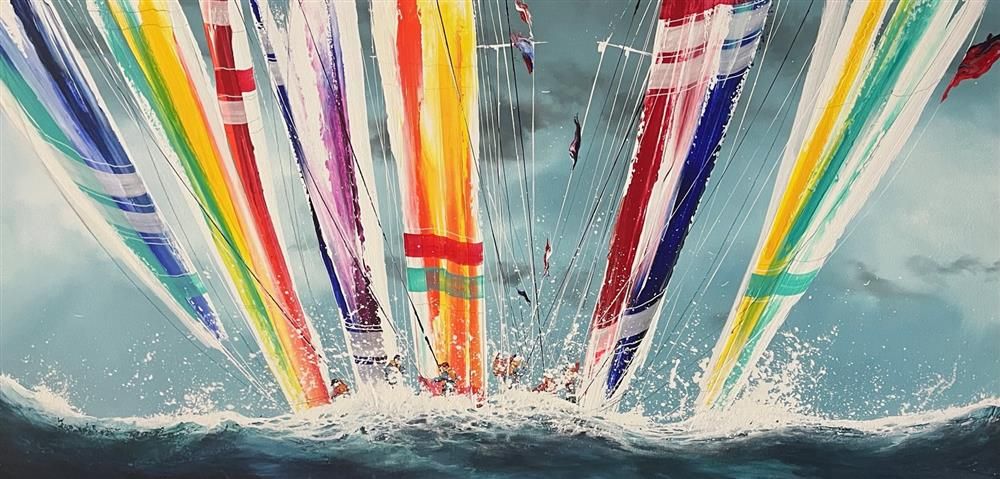 Dale Bowen - 'Breaking Through The Waves' - Framed Original Art