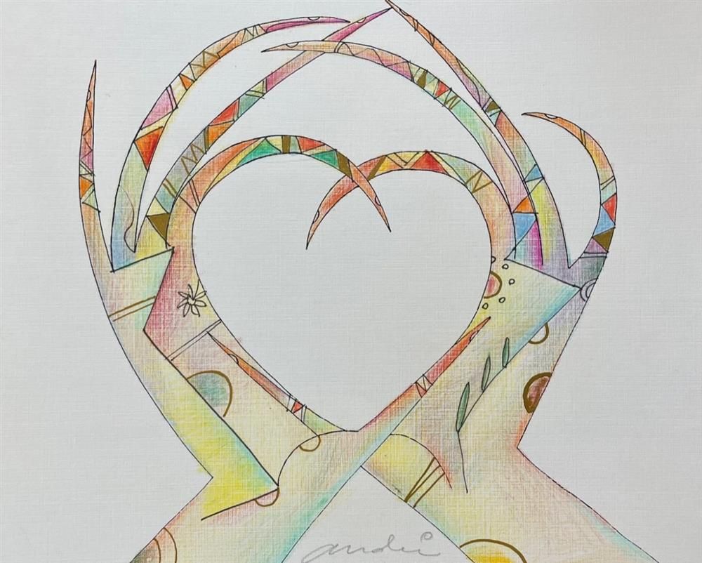 Andrei Protsouk - 'HeArt Sketch' - Framed Original Art