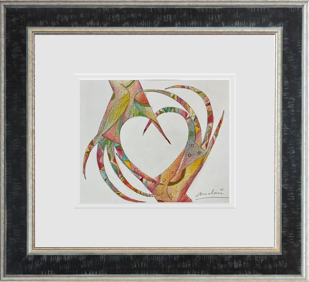 Andrei Protsouk - 'Heart Twist Sketch' - Framed Original Art