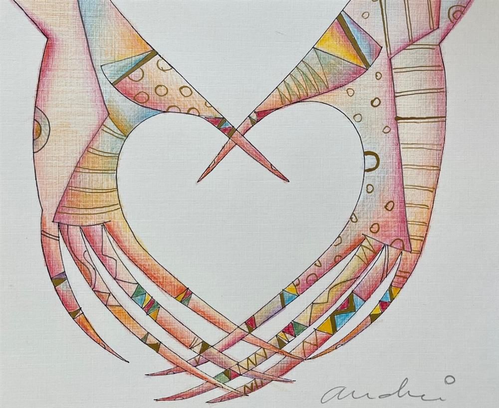 Andrei Protsouk - 'Heart Sketch' - Framed Original Art