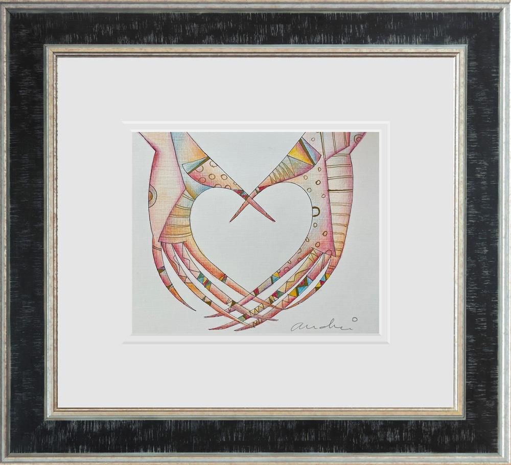 Andrei Protsouk - 'Heart Sketch' - Framed Original Art