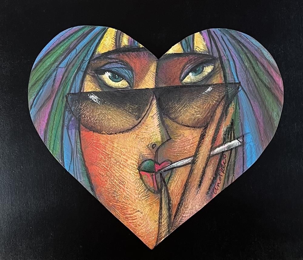 Andrei Protsouk - 'Love Be Cool' - Framed Original Art