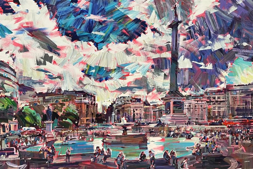 Colin Brown - 'Trafalgar Square' - Framed Original Art