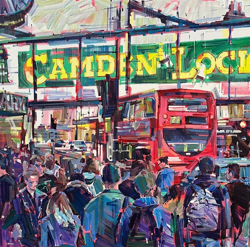 Colin Brown - ' Camden Lock' - Framed Original Art