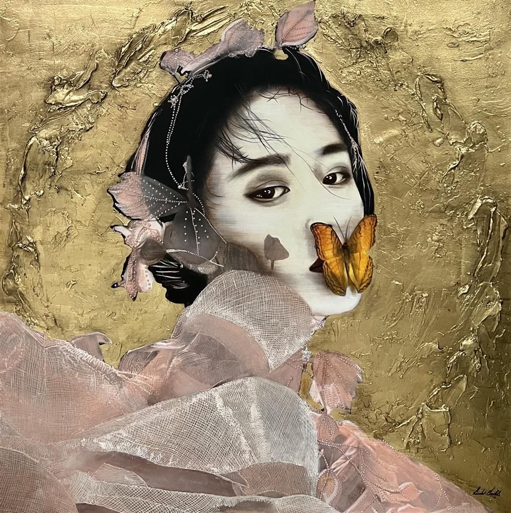 Linda Charles - 'Butterfly I' - Framed Original Artwork
