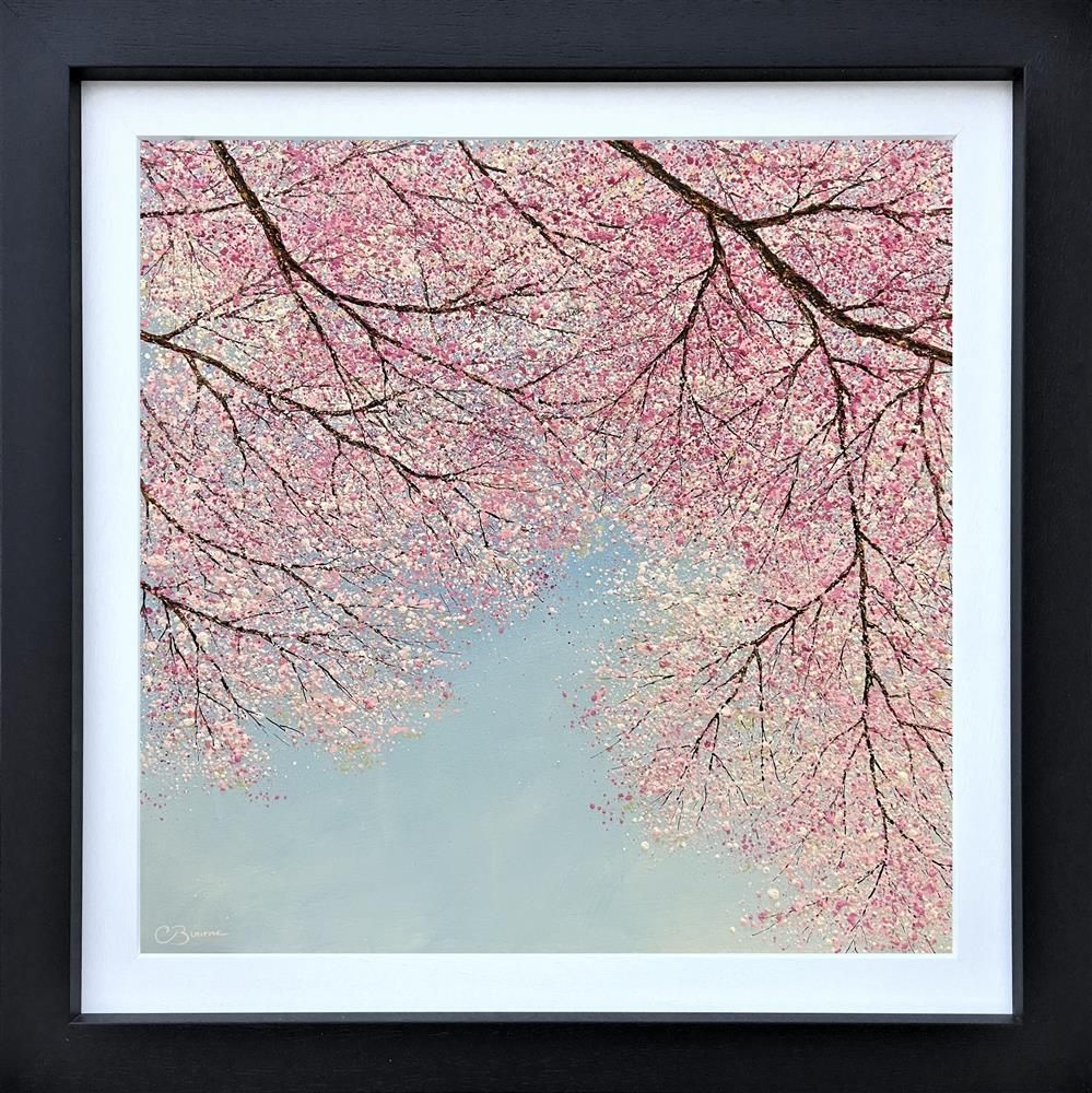 Chris Bourne - 'Cherry Blossom Petals Flutter' - Framed Original Art