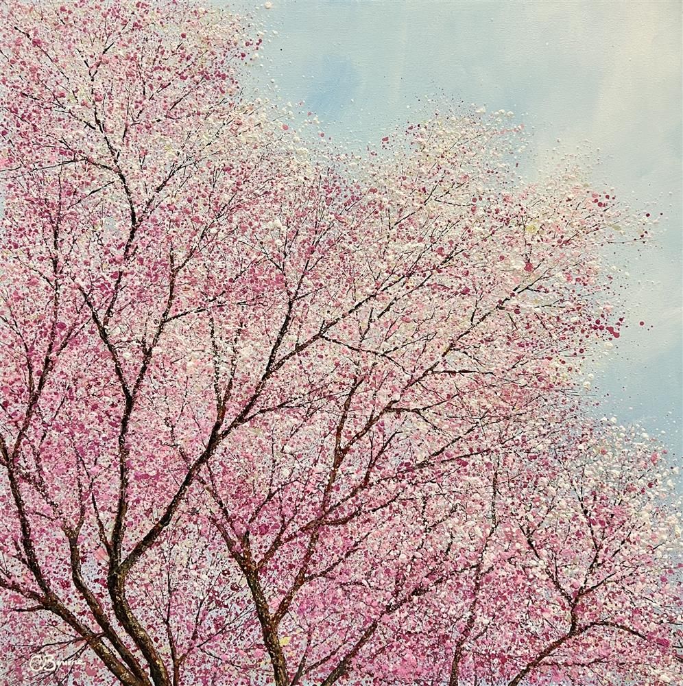 Chris Bourne - 'Delicate Scent Of Cherry Blossom ' - Framed Original Art