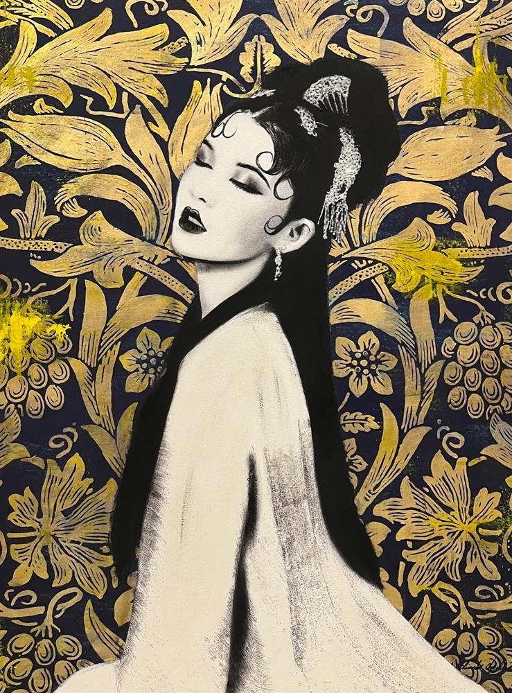 Linda Charles - 'Golden Beauty II' - Framed Original Artwork