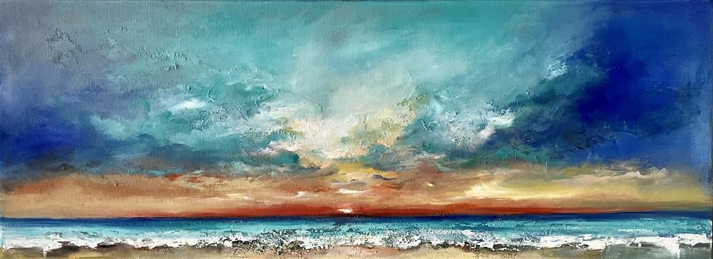 Anna Schofield - 'Sunrise By The Coast' - Framed Original Art
