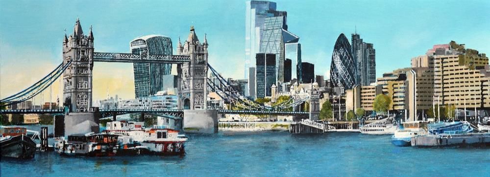 Paul McIntyre - 'Tower Bridge From Bermondsey' - Framed Original Art