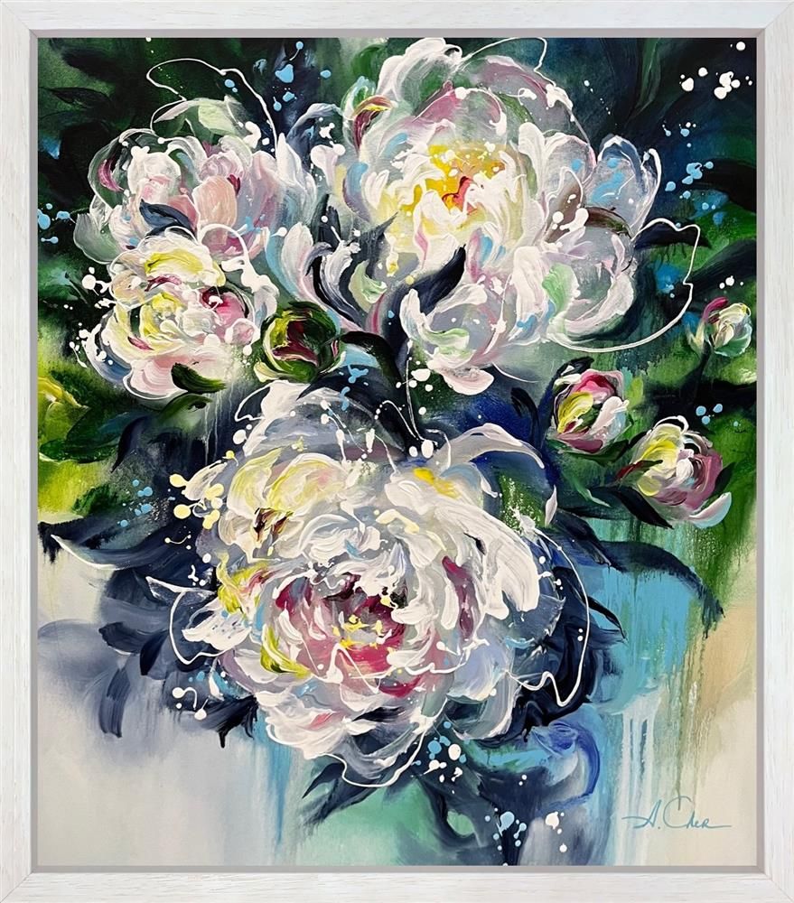Anna Cher - 'Full Bloom' - Framed Original Artwork