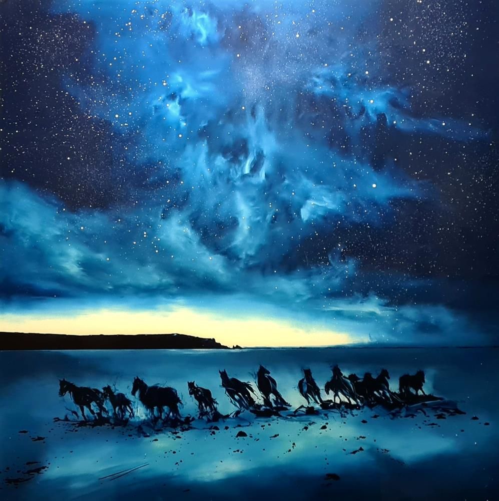 Richard King - 'Wild Horses'   - Framed Original Art