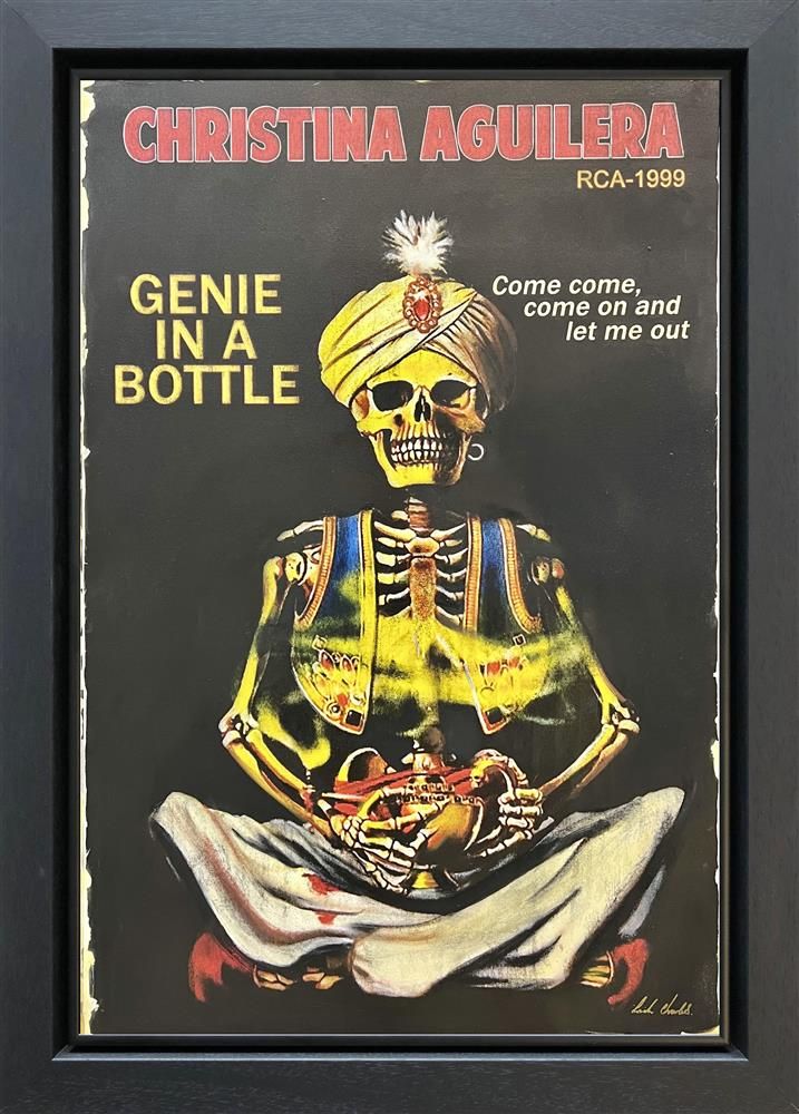Linda Charles - 'Genie In A Bottle' - Framed Original Artwork