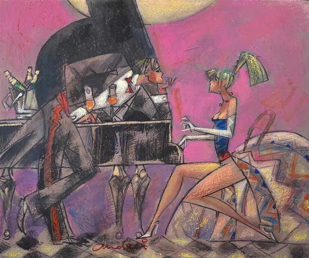 Andrei Protsouk - 'Allegro Con Pink Spirito' - Framed Original Art