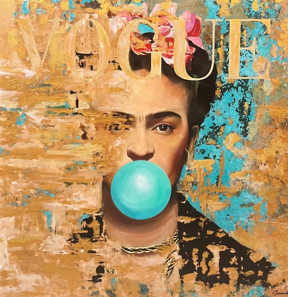Sannib - 'Frida Vogue' - Framed Original Art