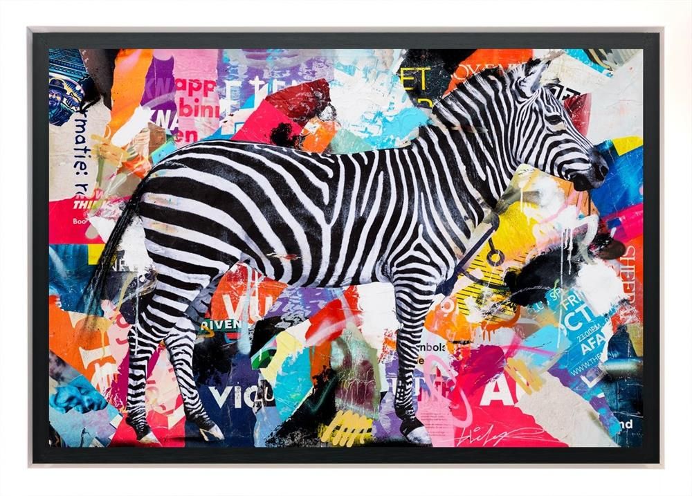 Michiel Folkers - 'Zebra Lounge'  - Framed Limited Edition Canvas