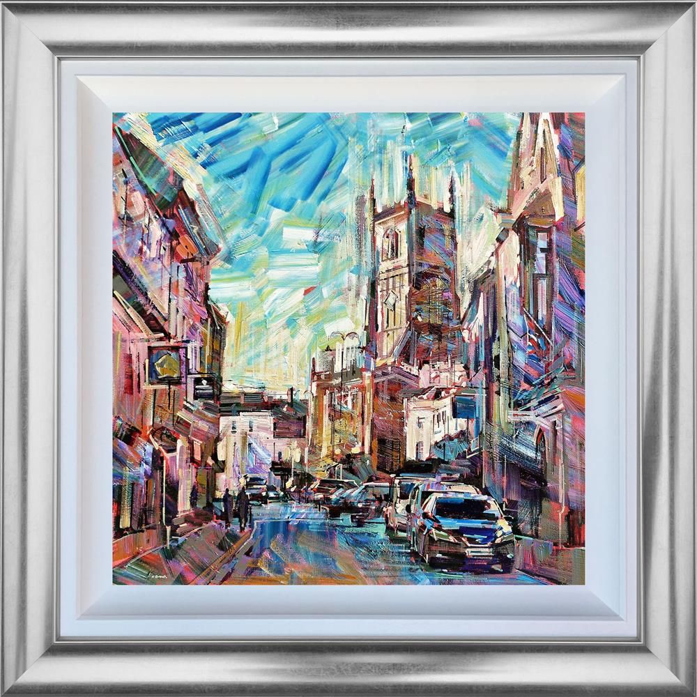 Colin Brown - ' With The Church In View, Cirencester' - Framed Original Art
