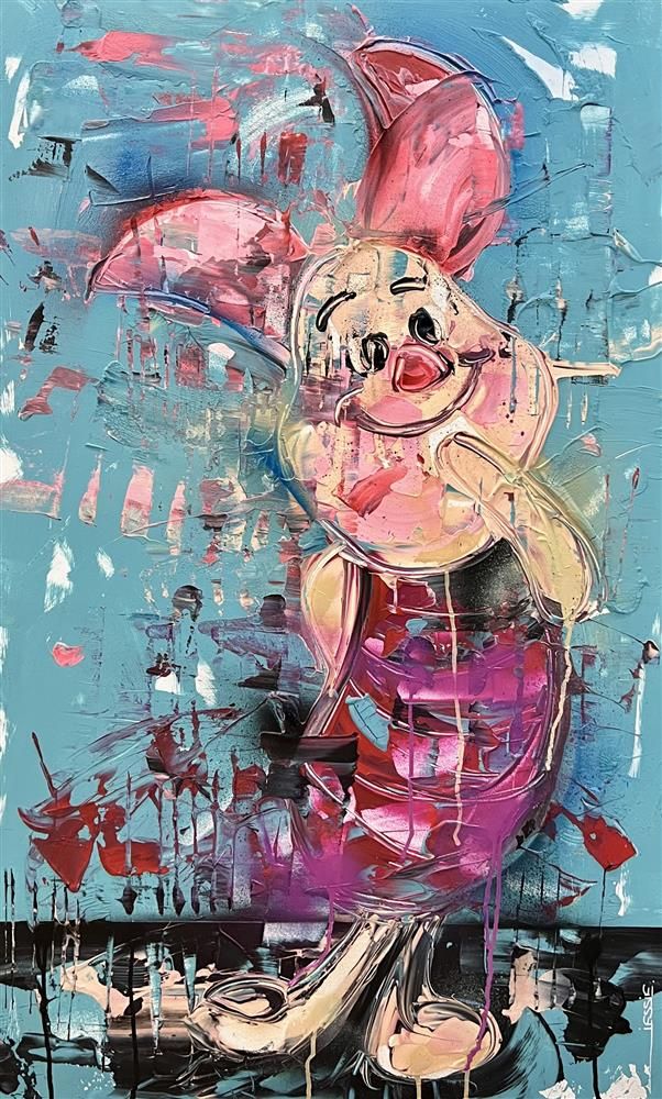 Jessie Foakes - 'Timid Piglet'  Framed Original Artwork