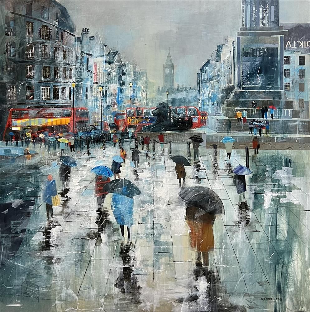 Ed Robinson - 'Trafalgar Square London'  - Original Artwork for sale