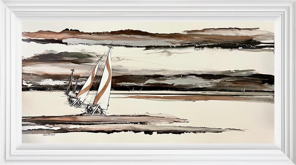 Louise Schofield - 'Drifting To Shore' - Framed Original Artwork