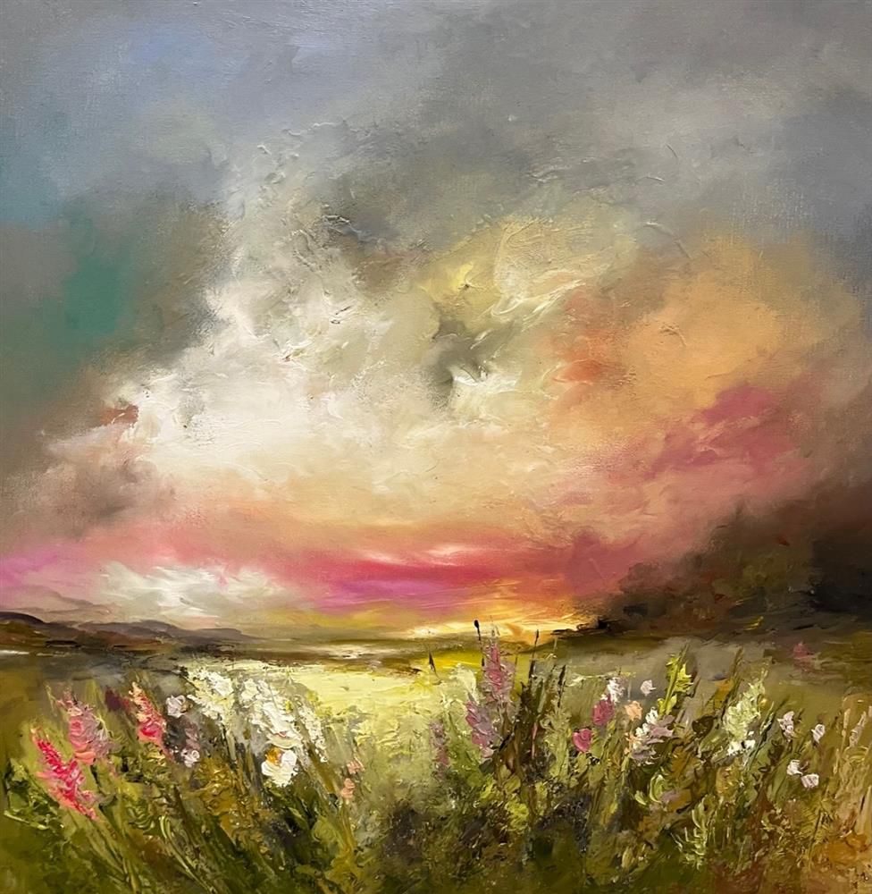Anna Schofield - 'Colourful Meadows' - Framed Original Art
