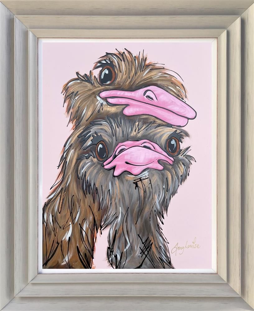 Amy Louise - 'Feathered Friends' - Framed Original Art