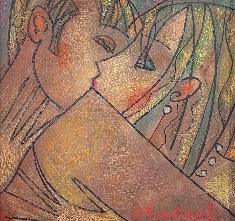 Andrei Protsouk - 'Kiss' - Framed Original Art