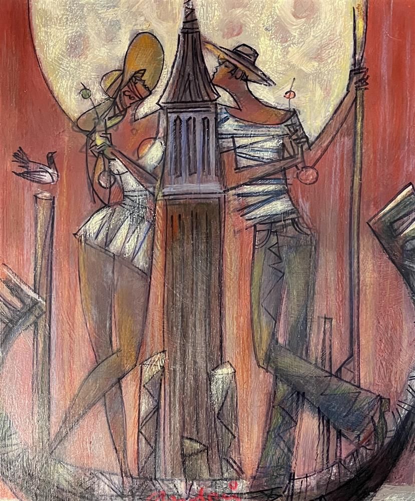 Andrei Protsouk - 'Moonlight Kiss' - Framed Original Art