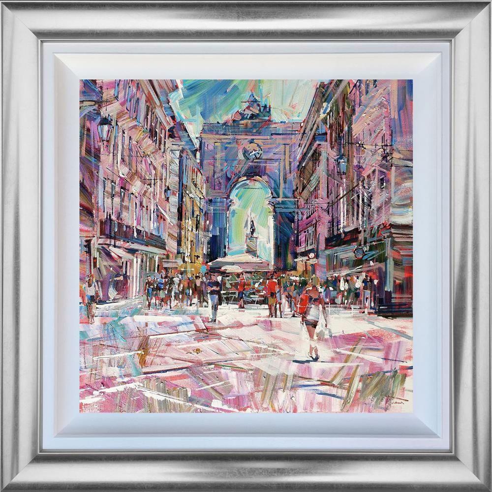 Colin Brown - 'Strolling The Streets Of Lisbon' - Framed Original Art