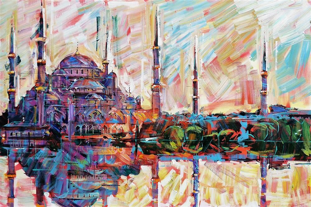 Colin Brown - 'Blue Mosque' - Framed Original Art