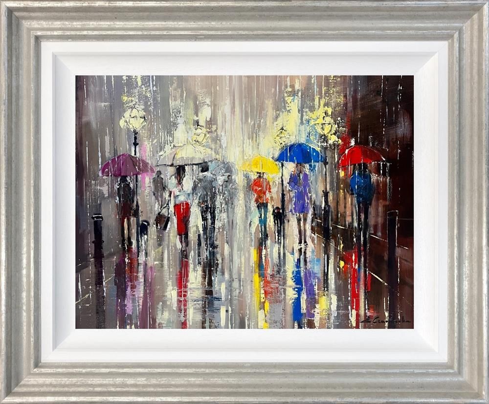 Ewa Czarniecka - 'Rainbow Rainfall' - Framed Original Art