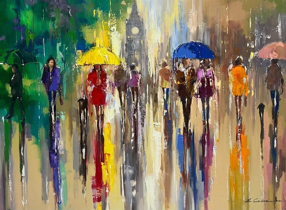 Ewa Czarniecka - 'Our Commute Home' - Framed Original Art