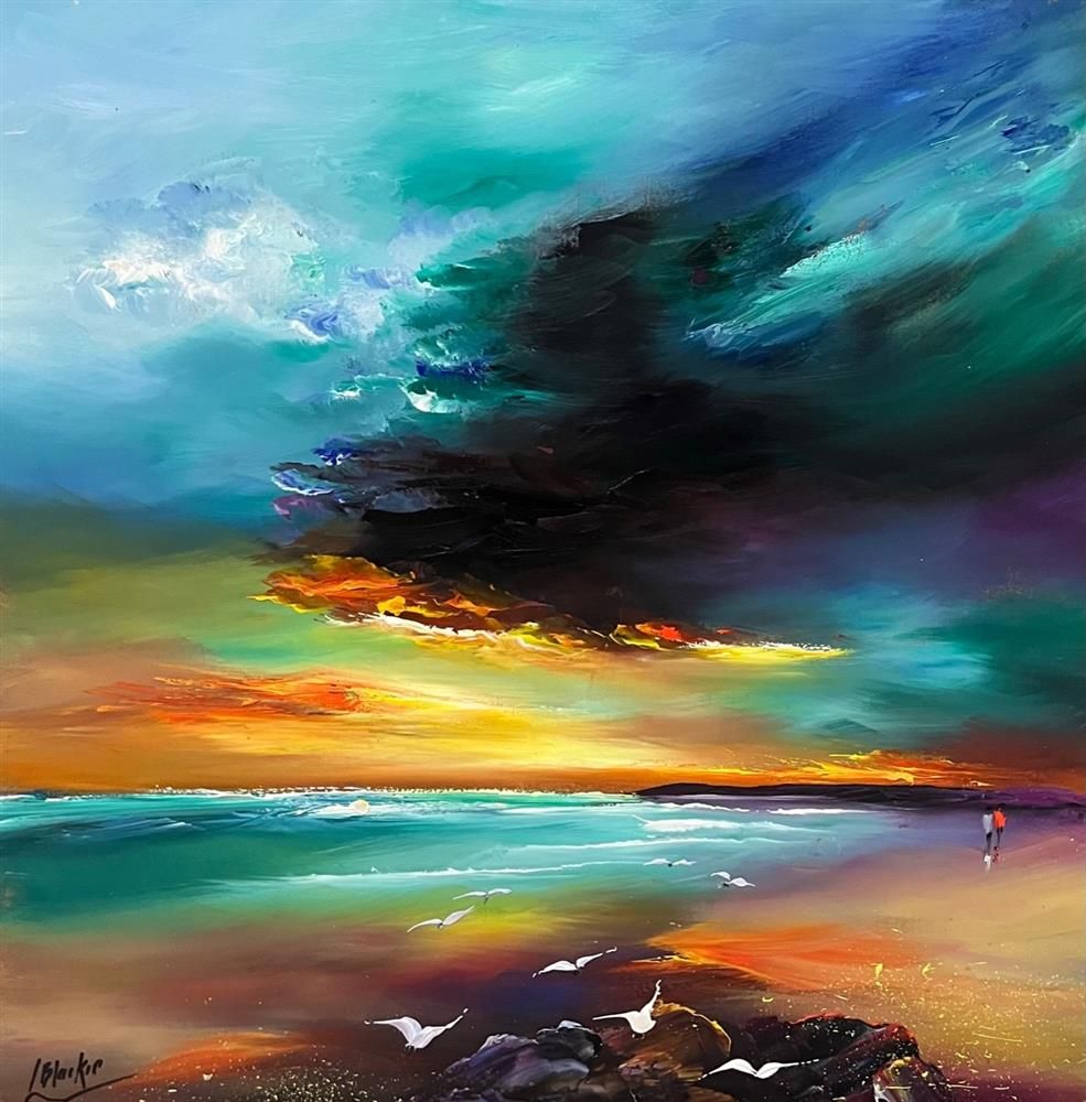 Lillias Blackie -  'Walking The Line' - Framed Original Art