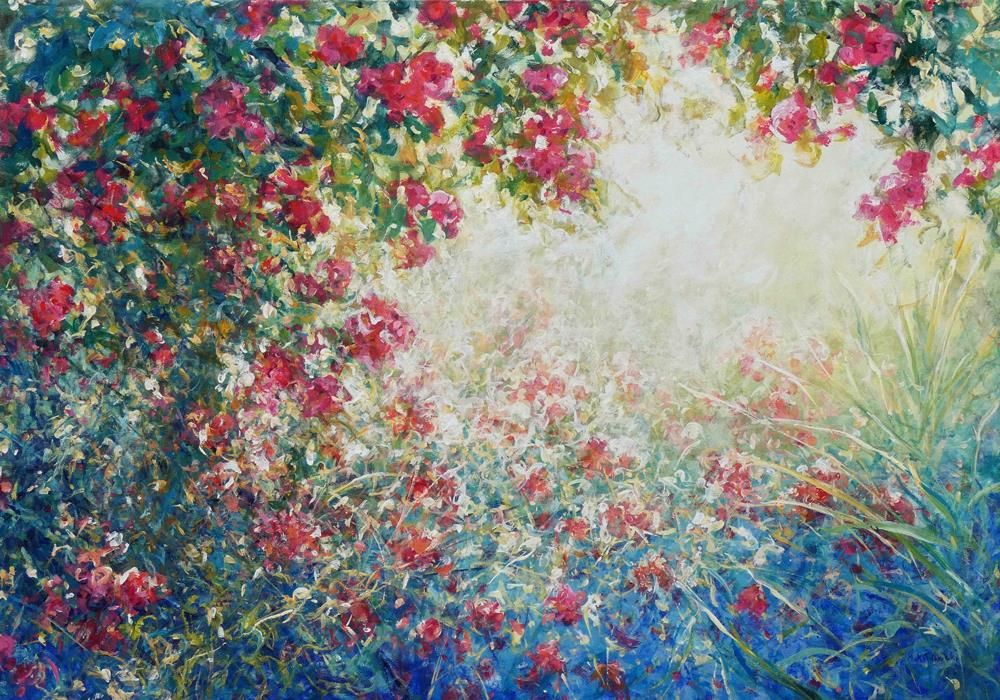 Mariusz Kaldowski - 'My Rose Garden' - Framed Original Art