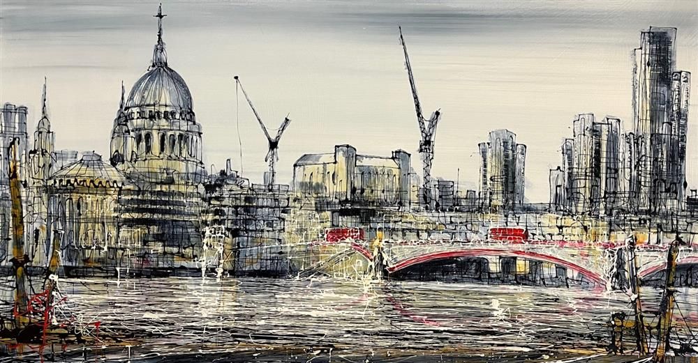 Nigel Cooke - 'Blackfriers Bridge'  - Framed Original Artwork