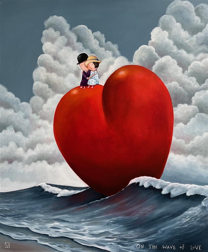 Michael Abrams - 'On The Wave Of Love' - Framed Original Art