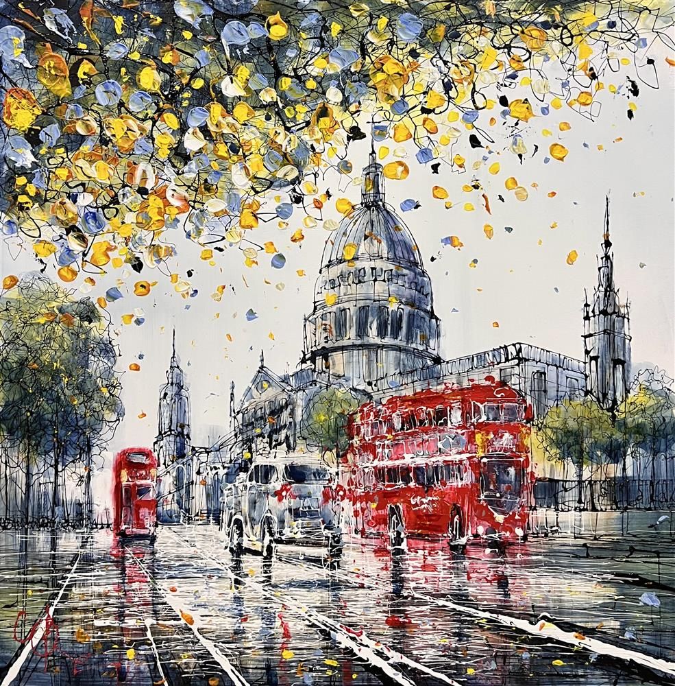Nigel Cooke - 'St Paul's Rush Hour' - Framed Limited Edition Canvas