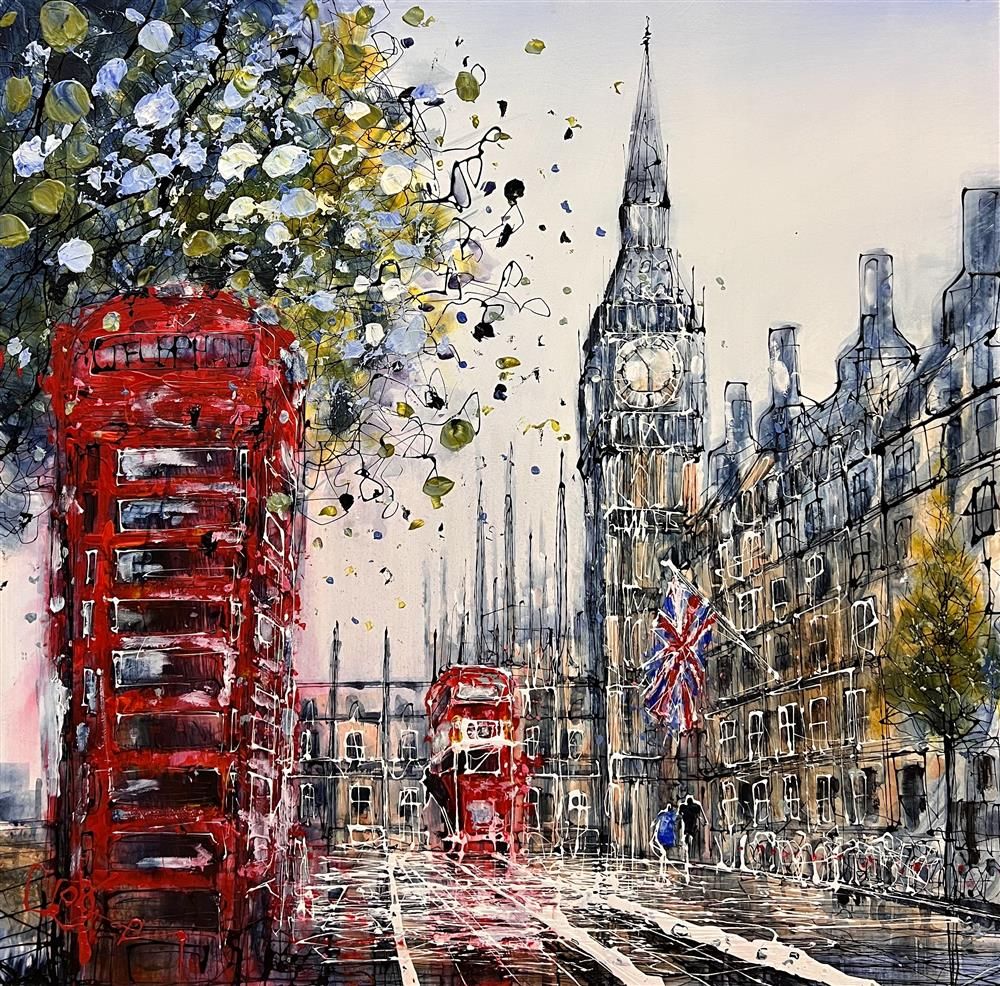 Nigel Cooke - 'Calling Westminster' - Framed Limited Edition Canvas