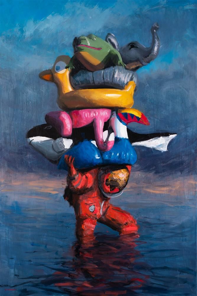 Andreas Claussen - 'Panic Buy' - Framed Original Art