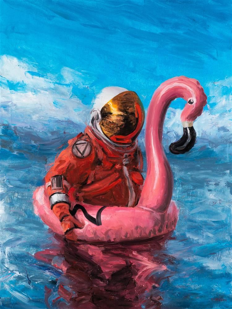 Andreas Claussen - 'Not Even One Foot On The Ground' - Framed Original Art