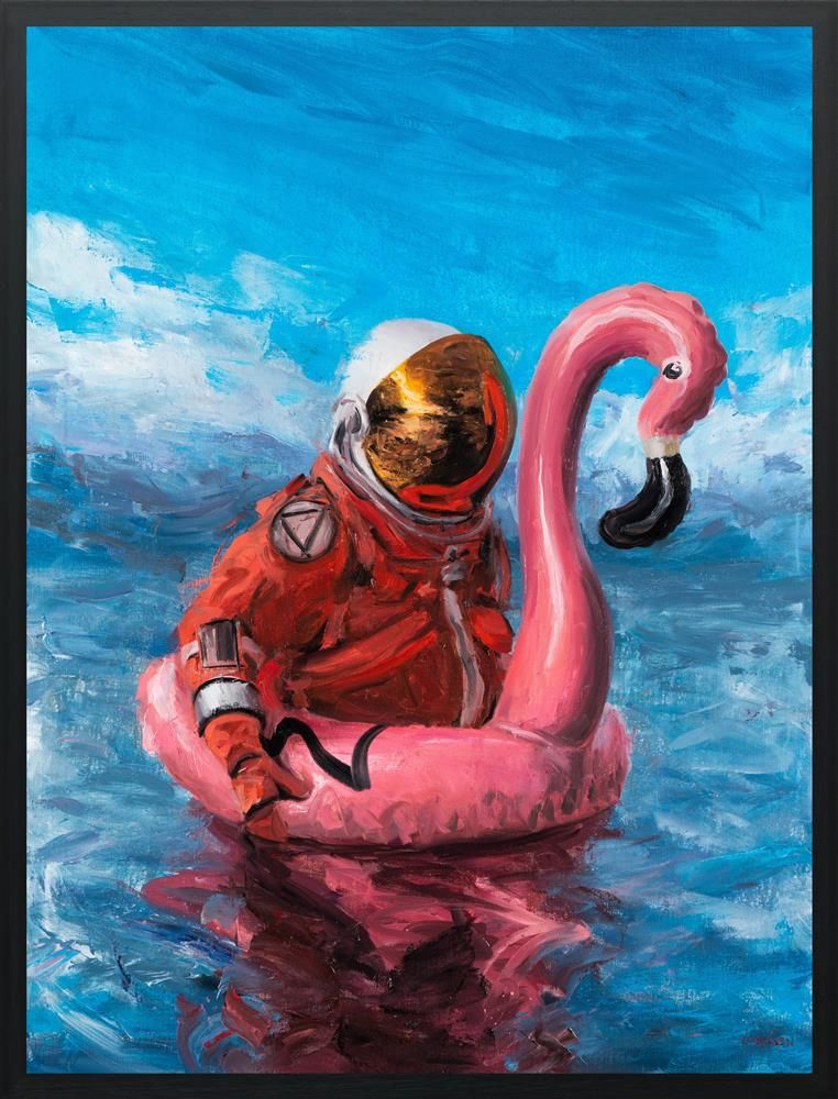 Andreas Claussen - 'Not Even One Foot On The Ground' - Framed Original Art