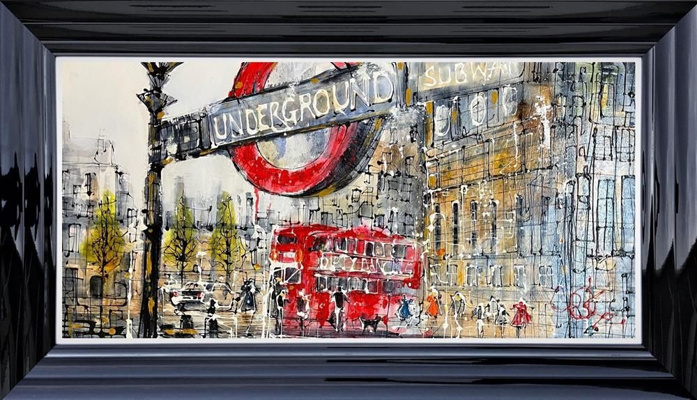 Nigel Cooke - 'Underground Through London'  - Framed Original Artwork