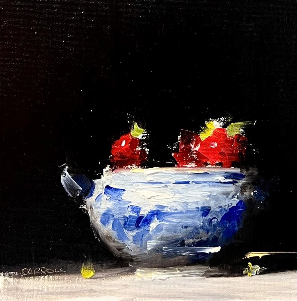 Neil Carroll - 'Bowl Of Strawberries' - Framed Original Painting