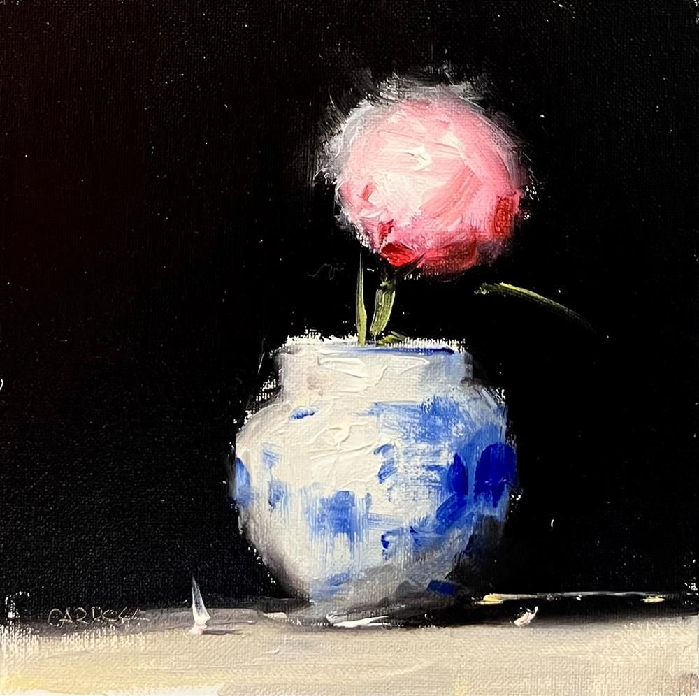 Neil Carroll - 'Peony Vase' - Framed Original Painting