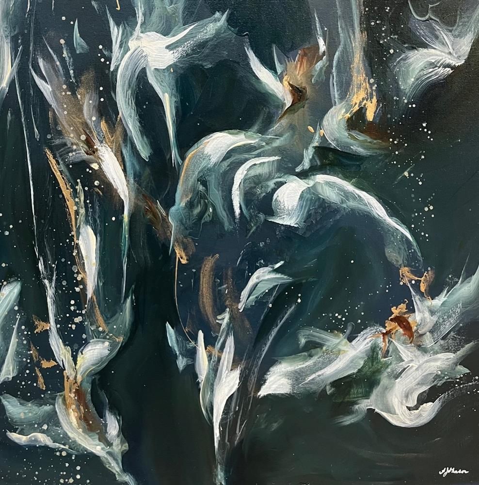 Alison Johnson - 'Swan Dive' - Framed Original Art