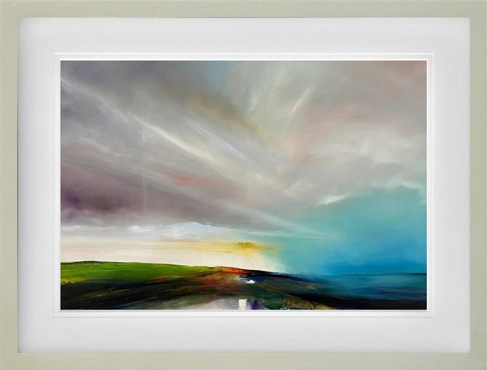Joanna Taylor - 'Teal Echos' - Framed Original Artwork