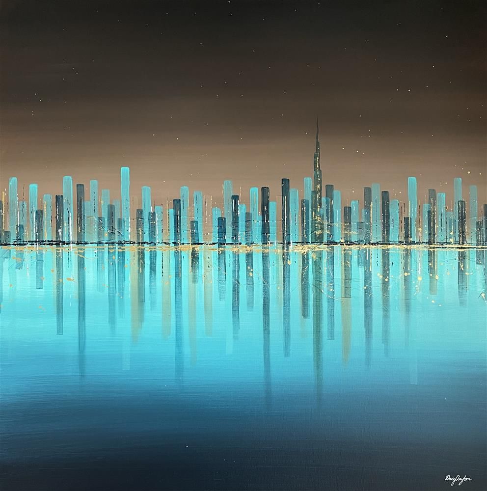 Daisy Clayton -  'Dubai Stars' - Framed Original Artwork