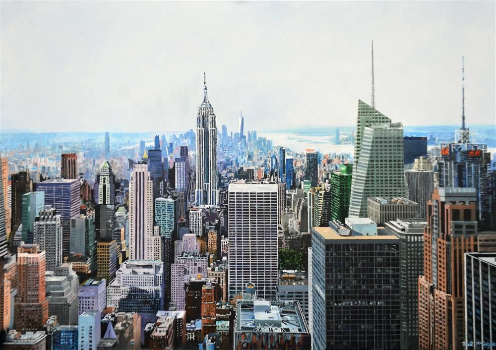 Paul McIntyre - 'View Over Manhattan' - Framed Original Art